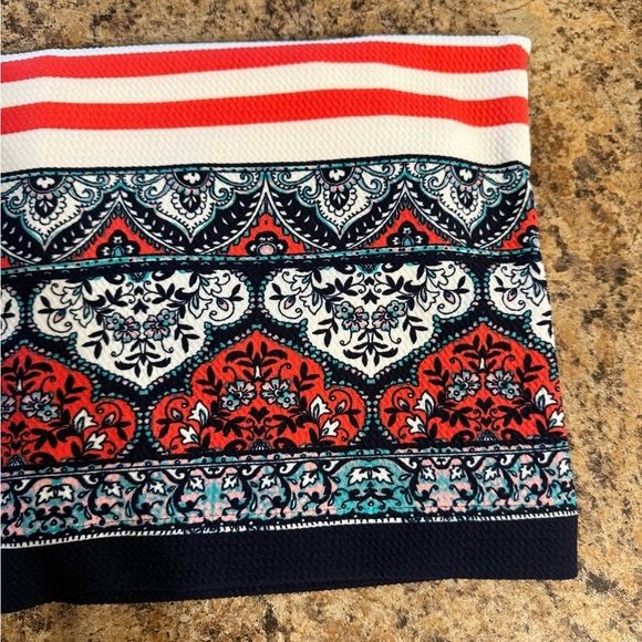 Karin Steven’s Shift Women's Pink White Blue Sleeveless Summer Dress Size 12 - Picture 8 of 16